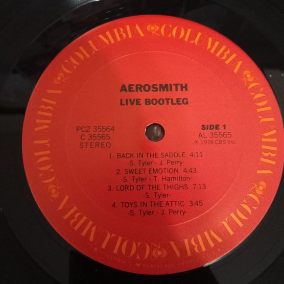 Aerosmith Live! Bootleg 2 LP Vinyl Records NM Condition PC2-35564 1978 - Picture 7 of 8